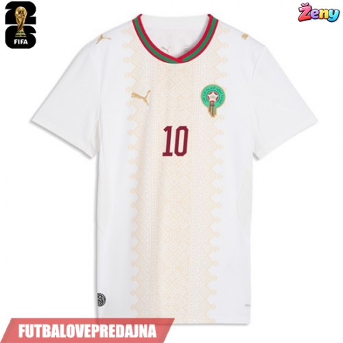 Lacne Ženy Futbalové dres Maroko Brahim Diaz #10 MS 2026 Krátky Rukáv - Preč